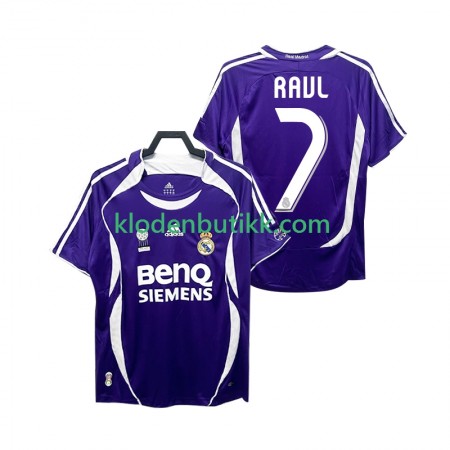 Real Madrid RAUL 7 206 2007 Retro Borte Fotballdrakt Kortermet